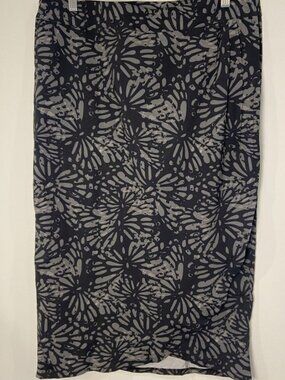 Ripskirt Hawaii Wrap Skirt Cover Up Black Gray Size Large L